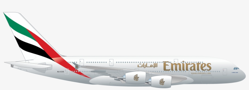 Emirates A380 - Emirates A380 Png, transparent png