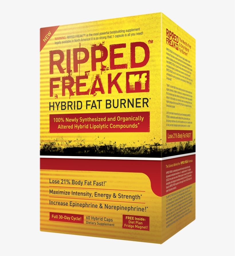 Product Overview - Pharmafreak Ripped Freak - Hybrid Fat Burner 60 Caps, transparent png
