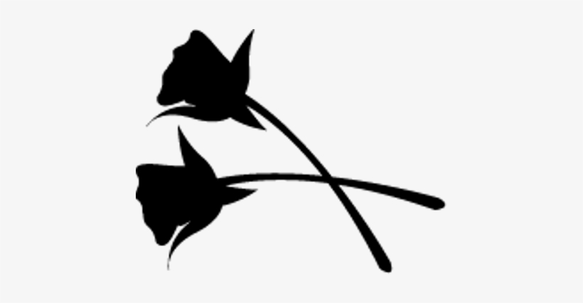 Flower Silhouette - Rose Flower Silhouette Png, transparent png