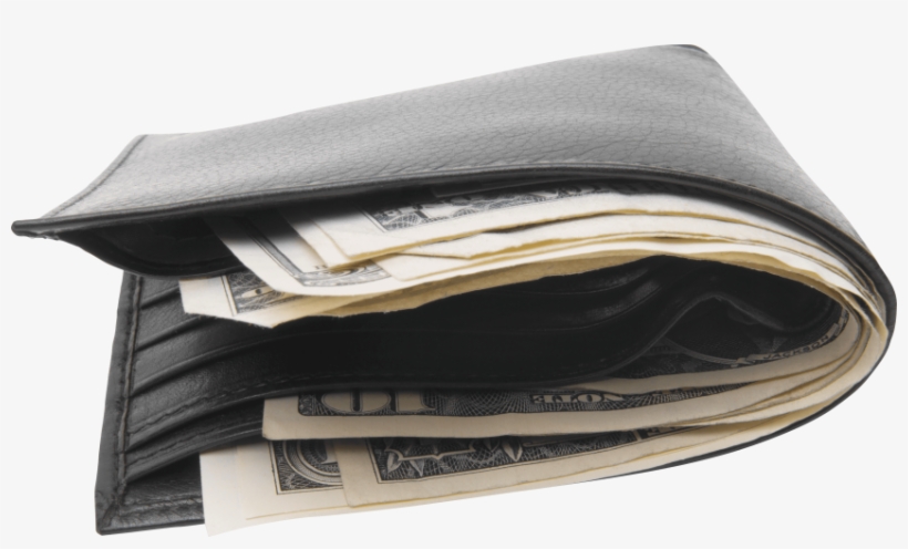 Black Wallet With Money Png - Wallet Transparent Background, transparent png