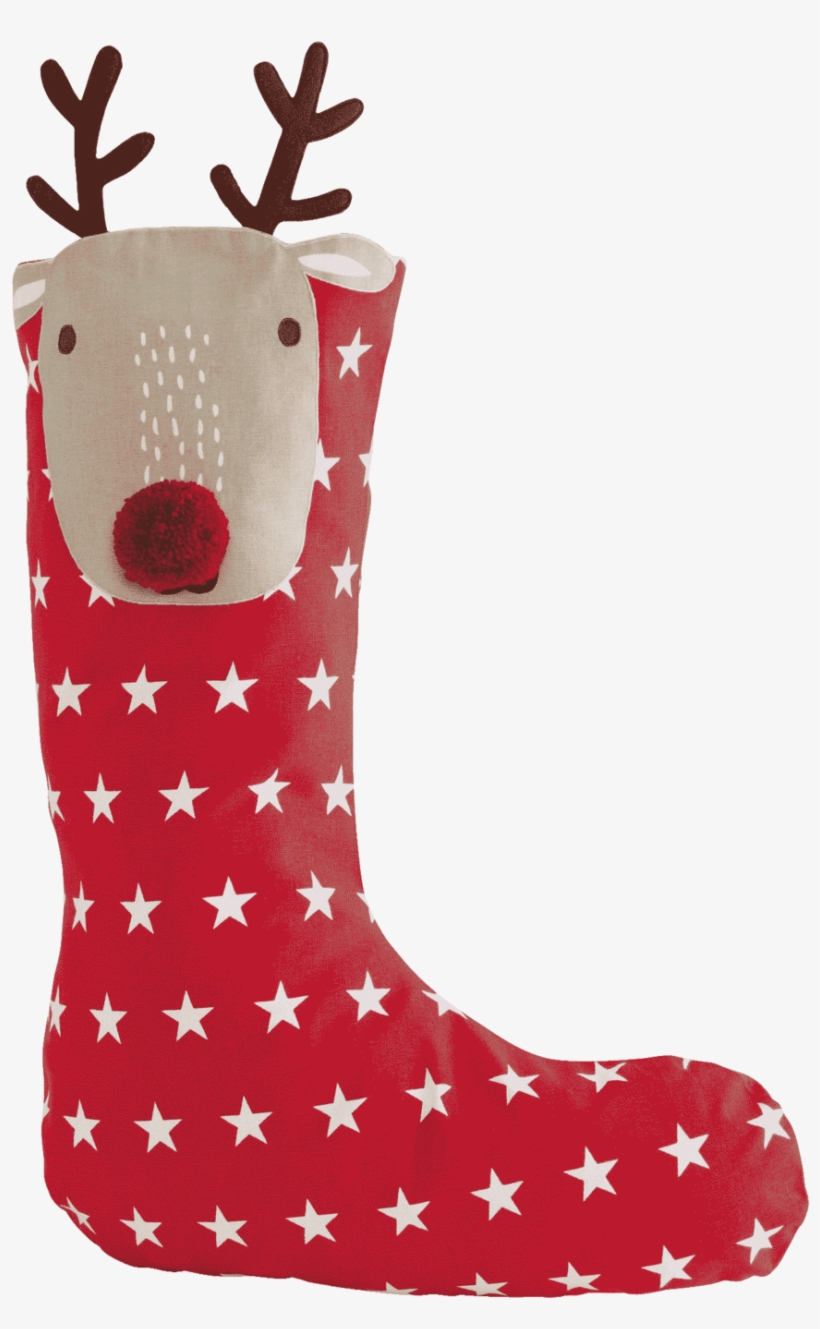 Child's Christmas Stocking, Reindeer - Personalised Christmas Stocking - Jolly Reindeer, transparent png