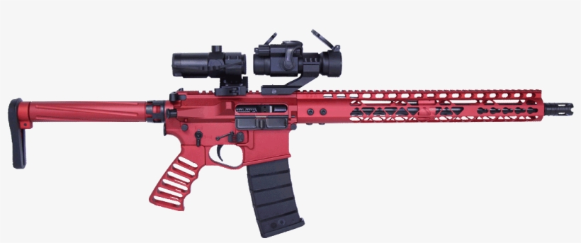 Red Rifle - Firearm, transparent png