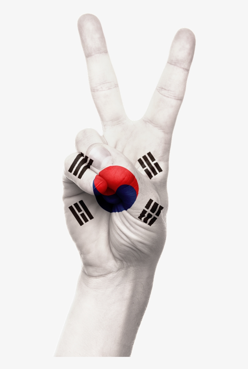 Hand,south - South Korea Flag, transparent png
