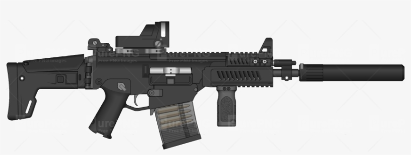 Machine Gun Clipart Ar15 - Assault Rifle Png, transparent png