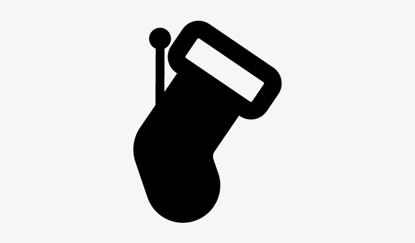 Christmas Stocking Vector - Christmas Stocking Silhouette Png, transparent png