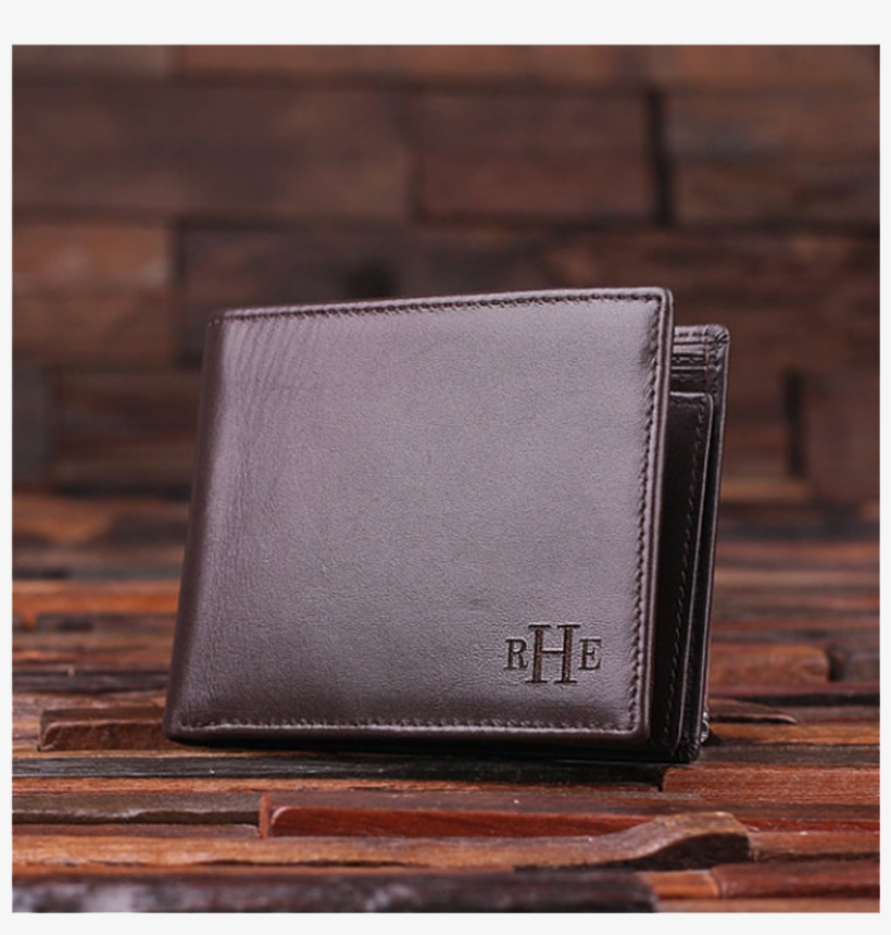 Personalized Monogrammed Men's Leather Wallet - Monogrammed Men's Wallet, transparent png