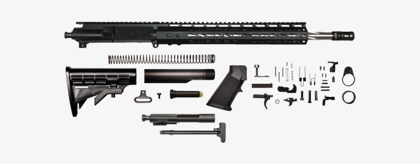 223 16" Stainless Steel Spiral Rifle Kit W/12" Keymod - Ar 15 Rifle Kit, transparent png