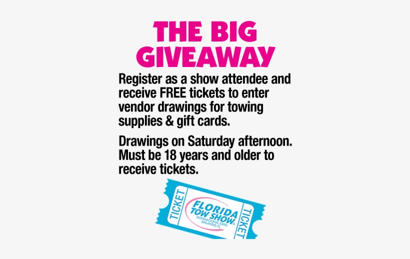 Free Raffle Tickets - Florida Tow Show, transparent png