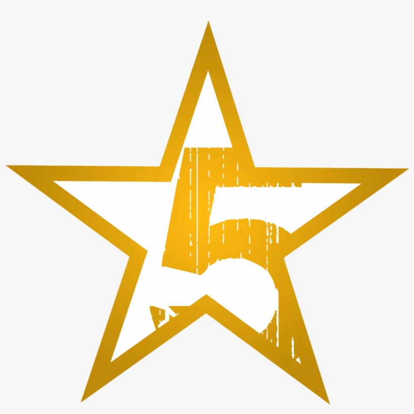 5 Star Rating Clipart - Csillagos Ötös, transparent png