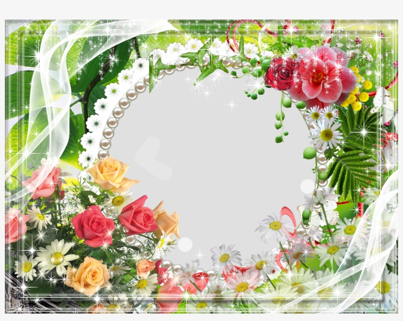 Flower Layout Transparent Frame Clipart Decorative - Transparent Floral Flower Border Frame Png, transparent png