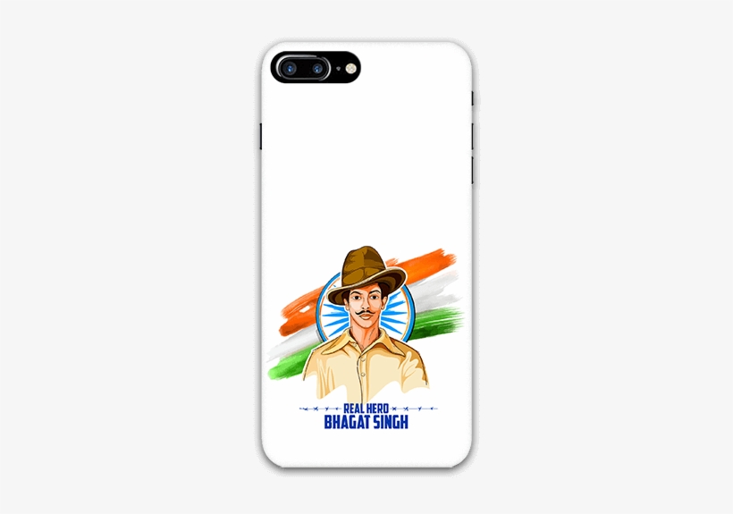 The Real Hero Bhagat Singh Iphone 8 Plus Mobile Back - Bhagat Singh Real, transparent png
