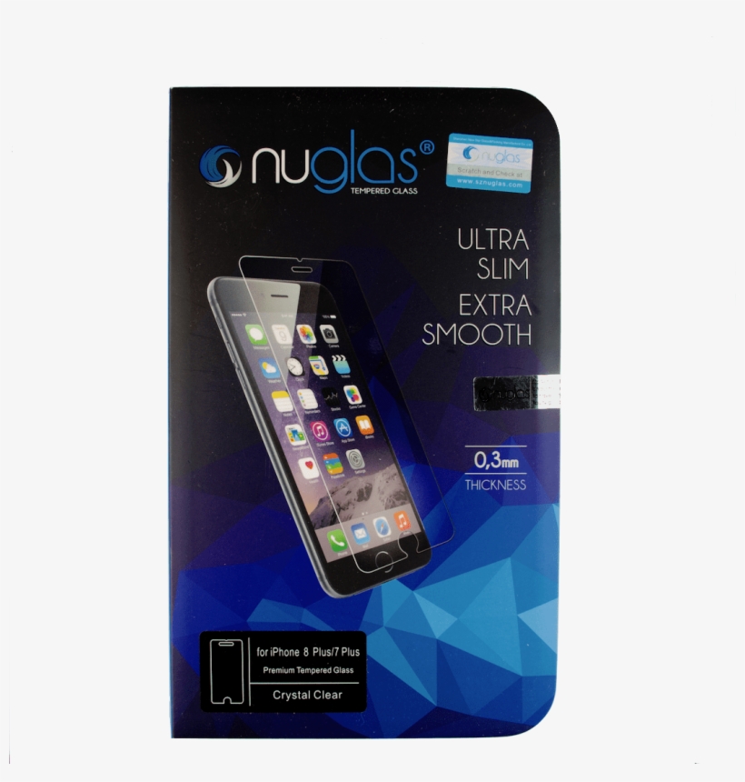 Nuglas Tempered Glass Screen Protector Iphone 7 Plus/8 - Nuglas Tempered Glass Iphone 7, transparent png