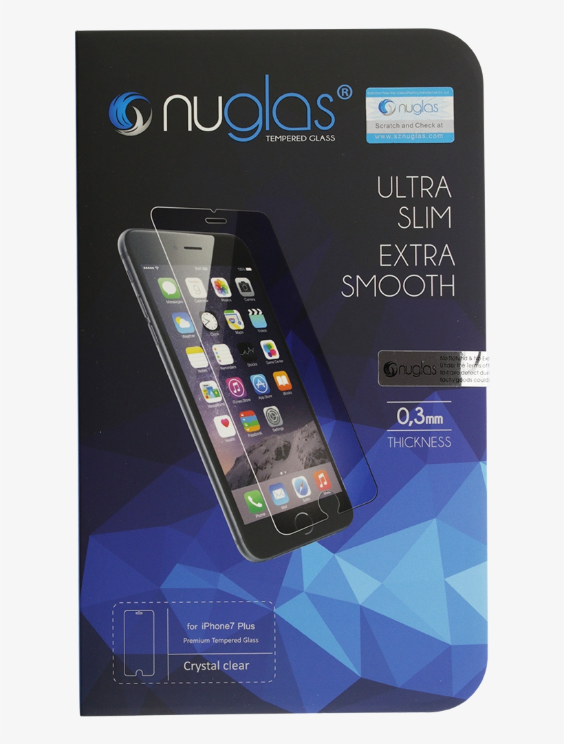Nuglas Tempered Glass Screen Protector For Iphone 8 - Nuglas Tempered Glass Iphone 7, transparent png