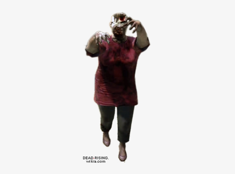 Dead Rising Zombie Woman Fat Red Shirt White Bandage - Dead Rising 2, transparent png