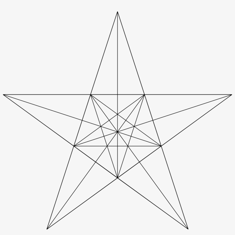 Geometric Star Wireframe Icons Png - Black And White Geometric Stars, transparent png