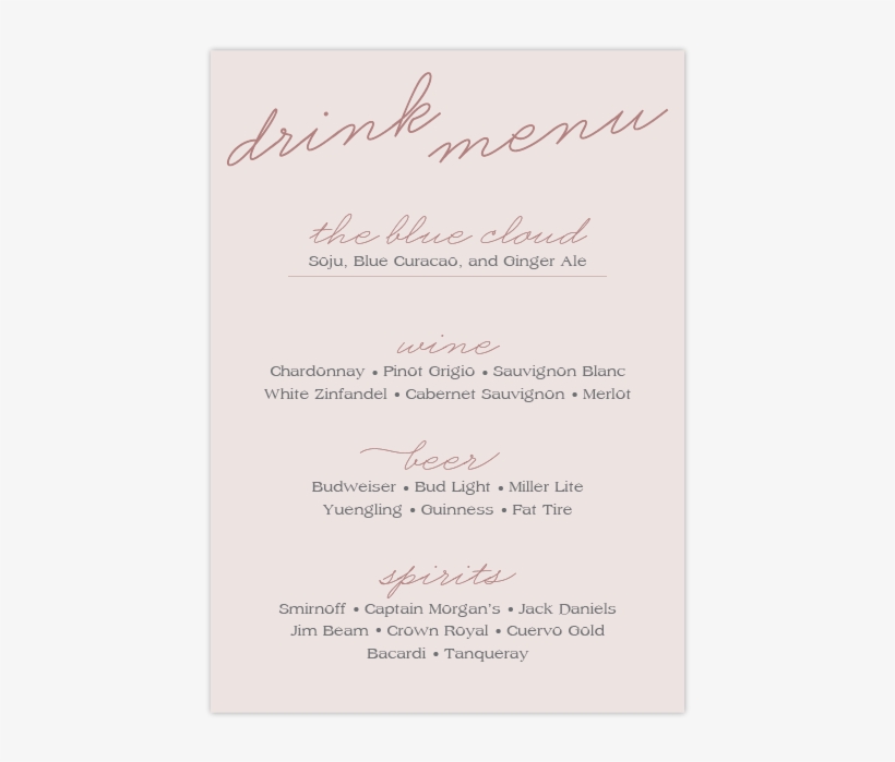 Drink Menu, transparent png