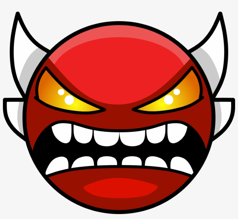 Geometry Dash Demon Face, transparent png