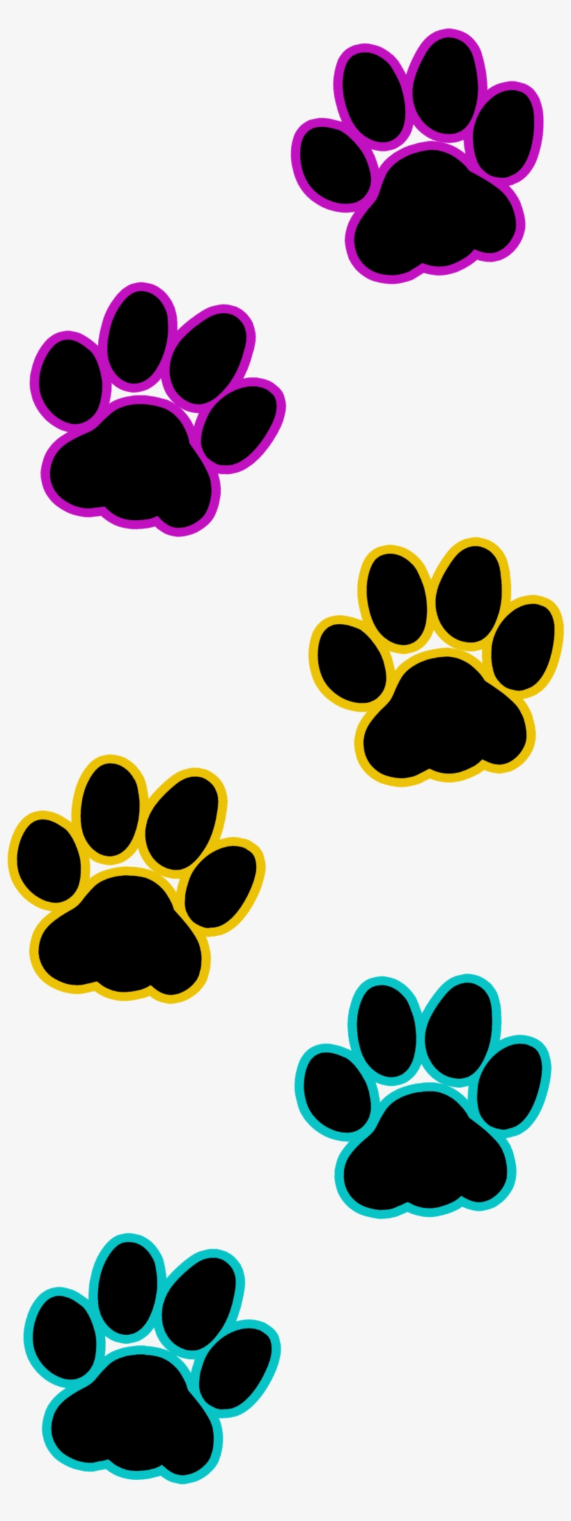 Cat Paw Print Pansexual - Cat Paws Print Purple, transparent png
