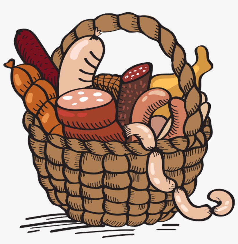 Basket Cartoon Drawing Clip Art, transparent png