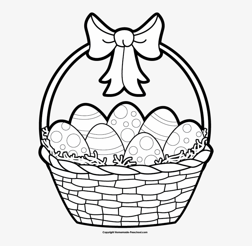 Drawing Place Picnic Jpg Freeuse Stock - Easter Basket Clipart Black And White, transparent png