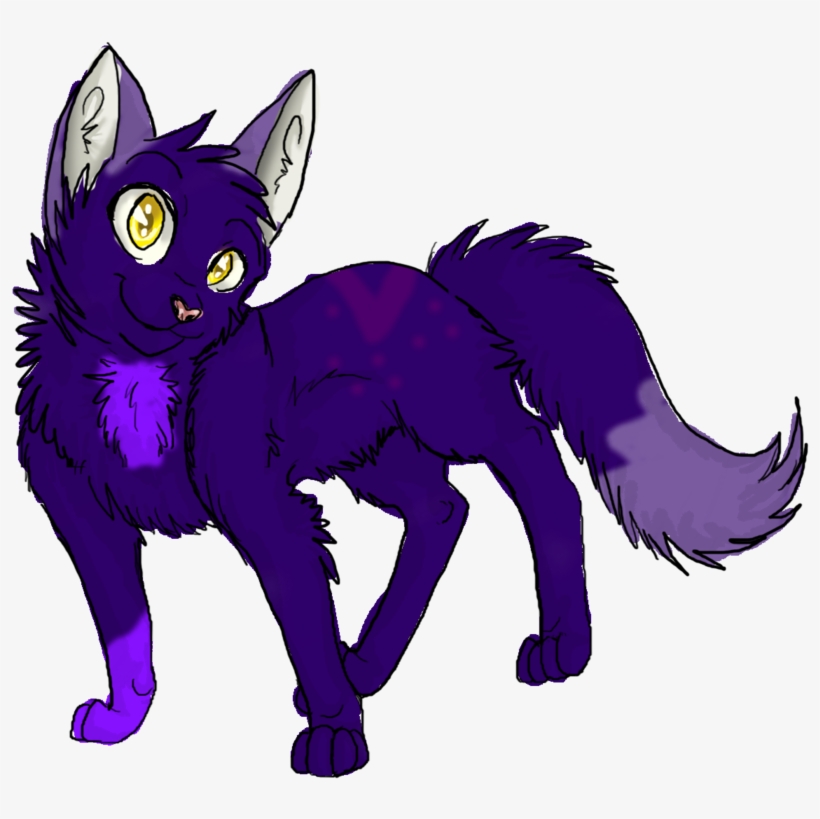 Purple Cat By Rarmeowz-d3kvxt9 - Transparent Purple Cat Paws, transparent png