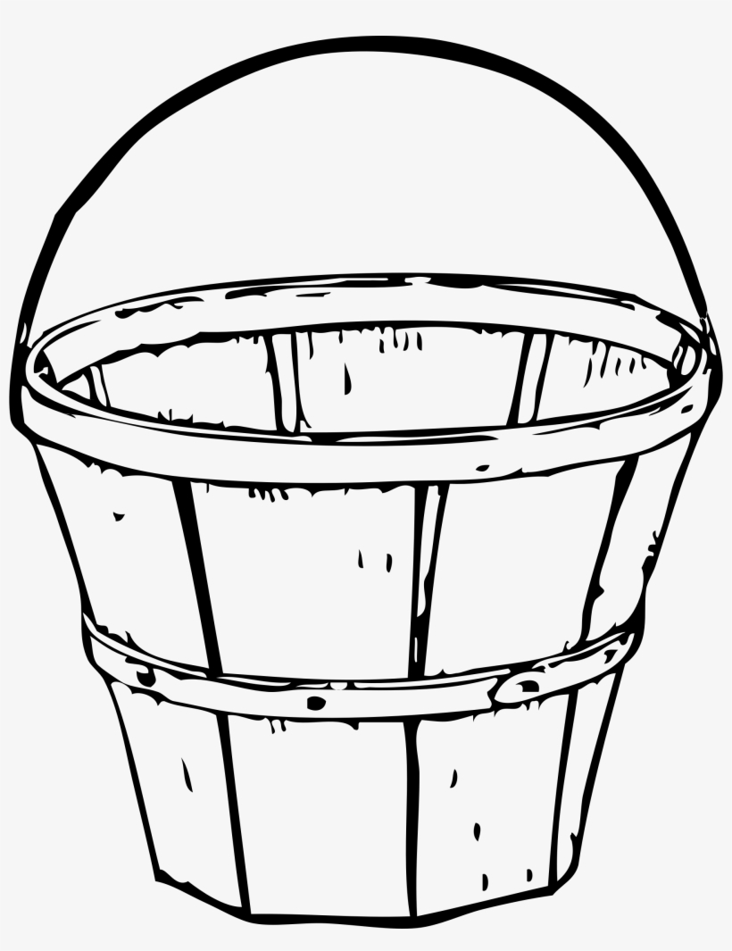 Bucket Drawing Wooden - Basket Clip Art, transparent png