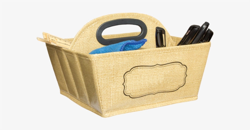 Burlap Storage Caddy - 28788, transparent png