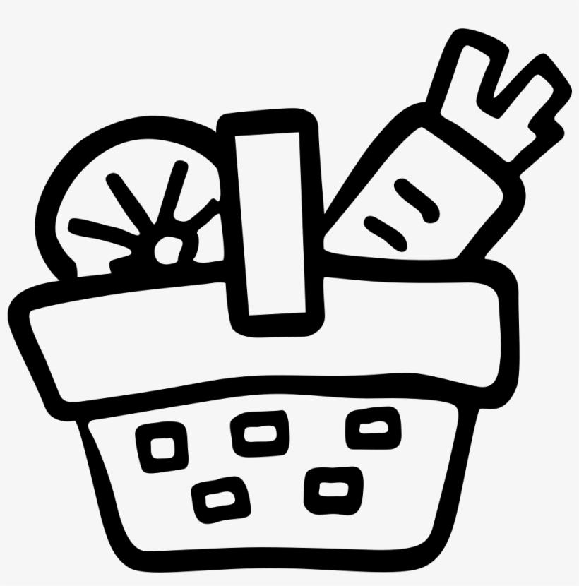 Picnic Basket Full Of Raw Vegetables Comments - Vegetables In Basket Icon, transparent png
