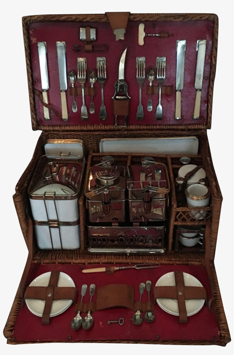 Vintage Picnic Basket - Drawer, transparent png