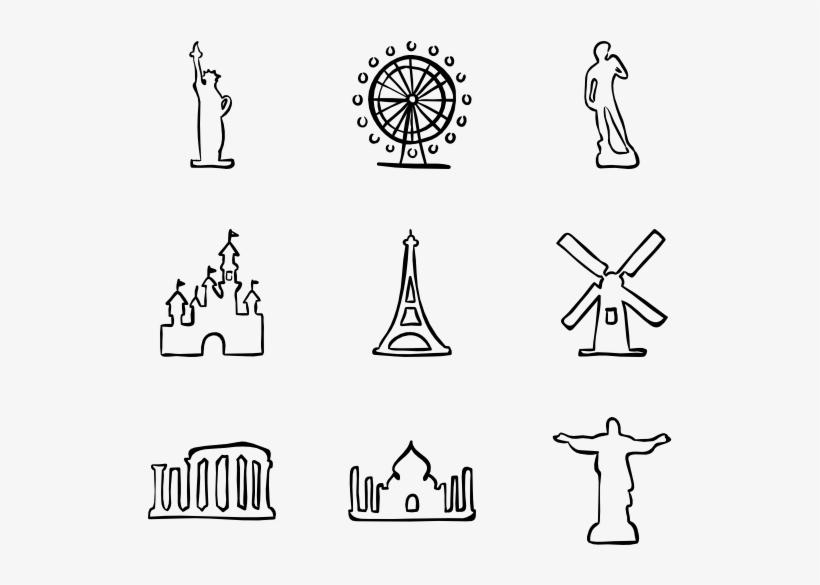 Hand Drawn Travel - Hand Drawn Travel Icons, transparent png