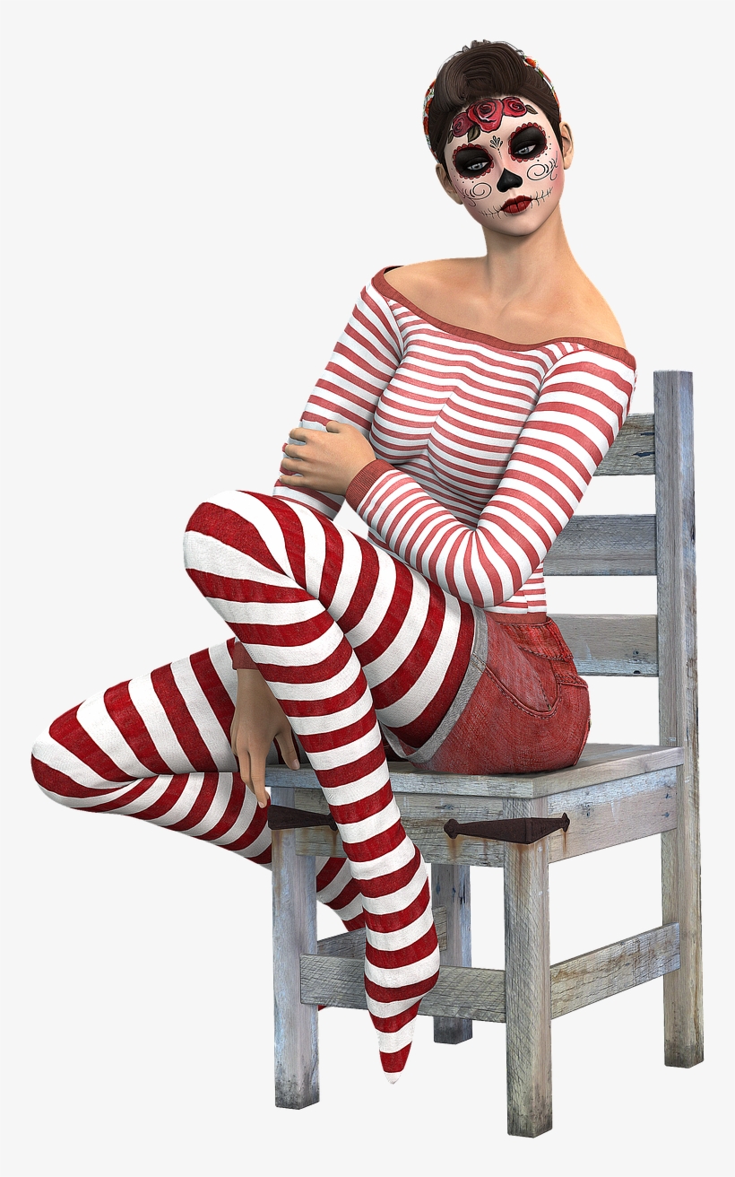 Woman Sitting Chair - Sitting, transparent png
