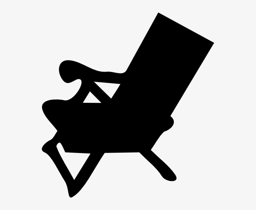 Beach Chair Reverse Clip Art - Beach Chair Silhouette Png, transparent png