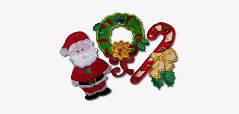 Christmas In Applique By 1 2 3 Embroidery - Wreath, transparent png