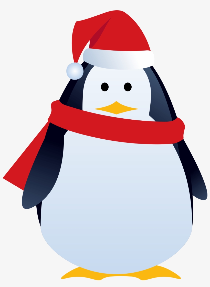 Christmas Penguin Cartoon - Christmas Penguin Clipart, transparent png