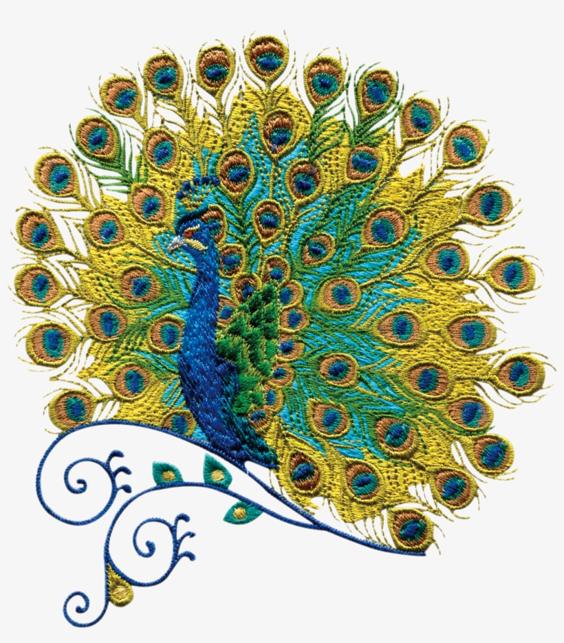 Stitch Quilling Peacock Transprent Png Free Download - Soft Autumn Indigo Tones, transparent png