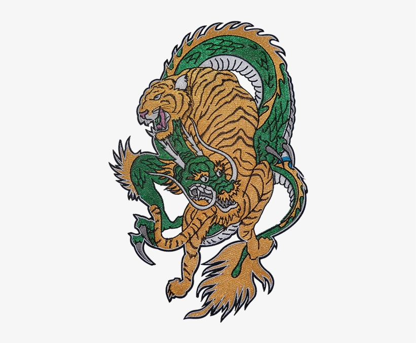 Dragon Tiger Martial Art Patches Illustration 600x600 PNG Download
