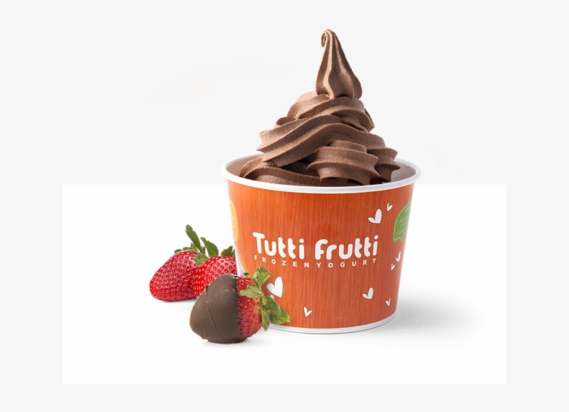 Chocolate Covered Strawberries - Tutti Frutti Frozen Yogurt Cups, transparent png