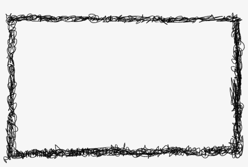 4 Rectangle Scribble Frame - Rectangle Frame Png, transparent png