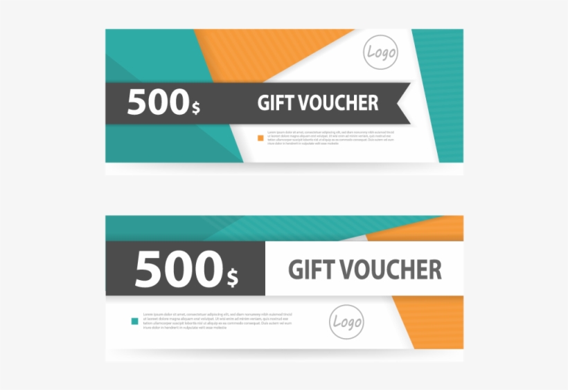 Colorful Gift Voucher Template With Colorful Pattern - Illustration, transparent png