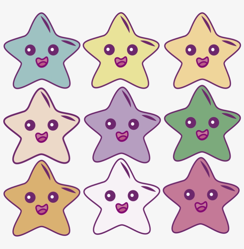 Coleção Estrelas - Borda Rosa - Blue, transparent png