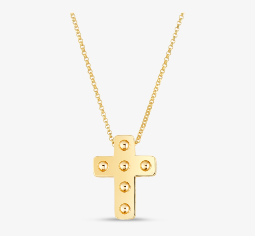 Roberto Coin Pois Moi Mini Cross Necklace, transparent png