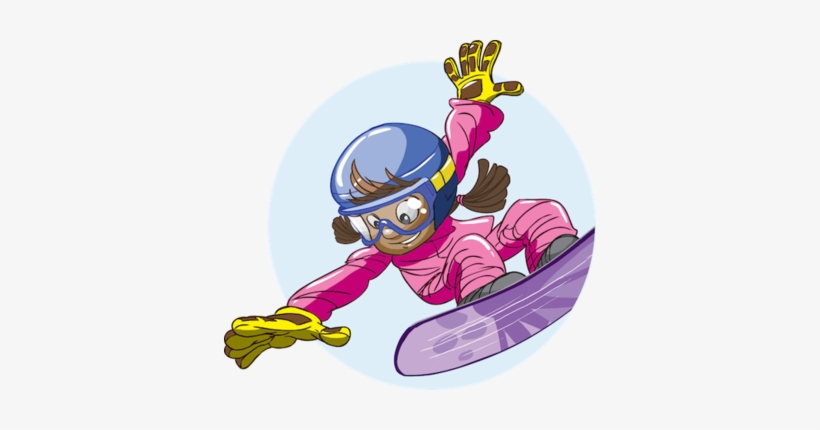 Free For Kids Girl Hires - Skiing Children Png Cartoon, transparent png