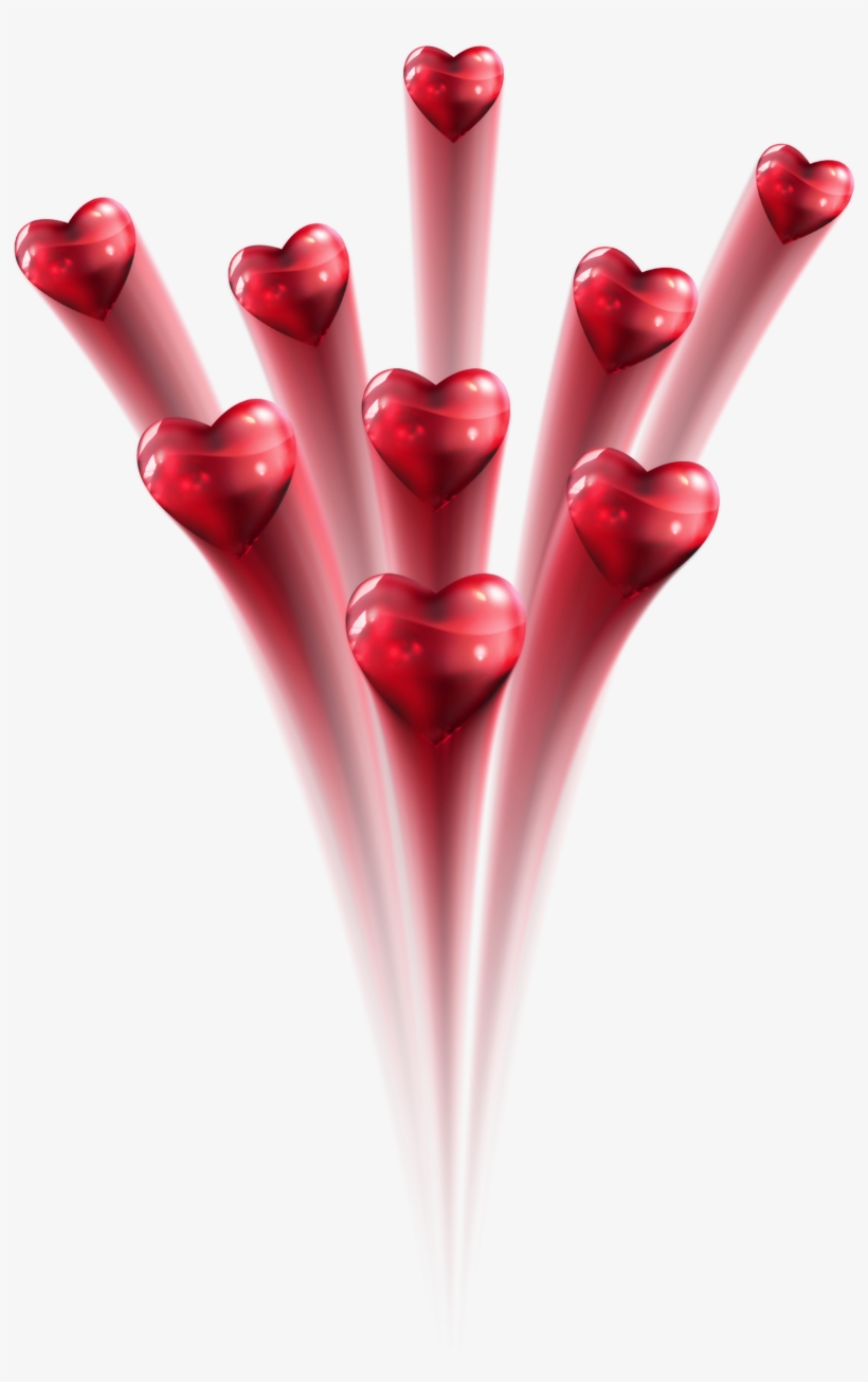 Fireworks Clipart Red Background - Heart Fireworks Png, transparent png