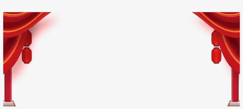 This Backgrounds Is Red Festive Curtain Decoration - Red, transparent png