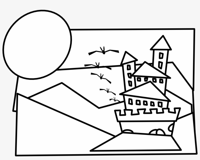 Castle Clipart Black And White Klsgfx Castle Black - Cartoon Castle, transparent png