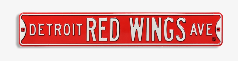 Detroit Red Wings Ave Steel Sign Wall Sign 36 X 6in, transparent png