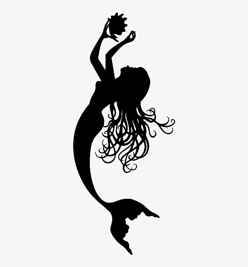 Sticker Salle De Bain La Sirene Et Son Coquillage Ambiance - Bhd Vinyls Vinyl Wall Sticker Decals For Nursery Mermaid, transparent png