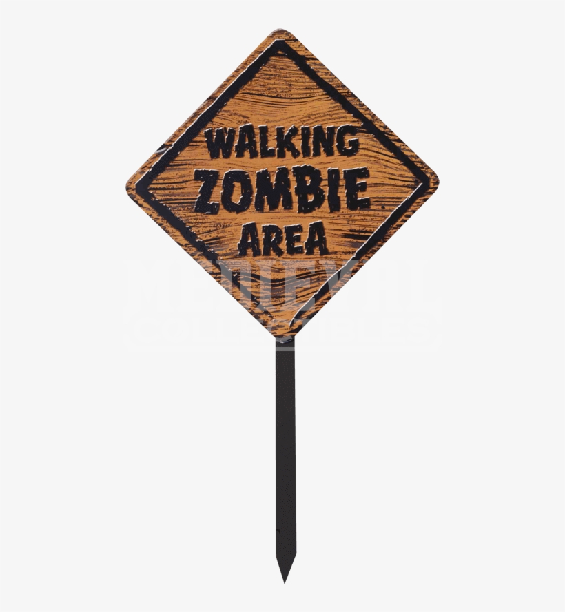 Zombie Warning Sign - Forum Novelties Zombie Warning Sign Prop 66657, transparent png