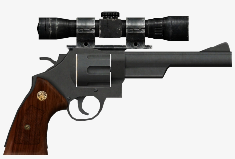 44 Magnum Revolver With Heavy Frame And Scope - 44 Magnum Revolver, transparent png