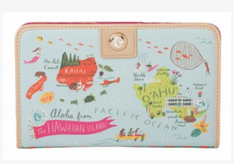 Destination Map Snap Wallet - Map Tote (hawaiian Islands), transparent png